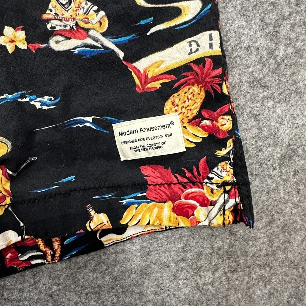 Modern Amusement Board Shorts Mens M Multicolor‎ Dia De Muertos Surf Swim Trunks